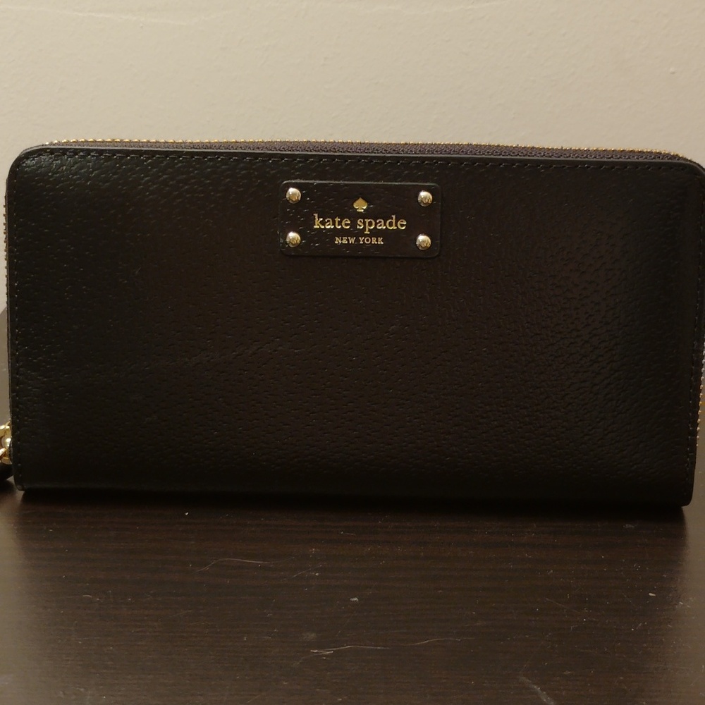 Kate Spade Black Zip-Around Wallet